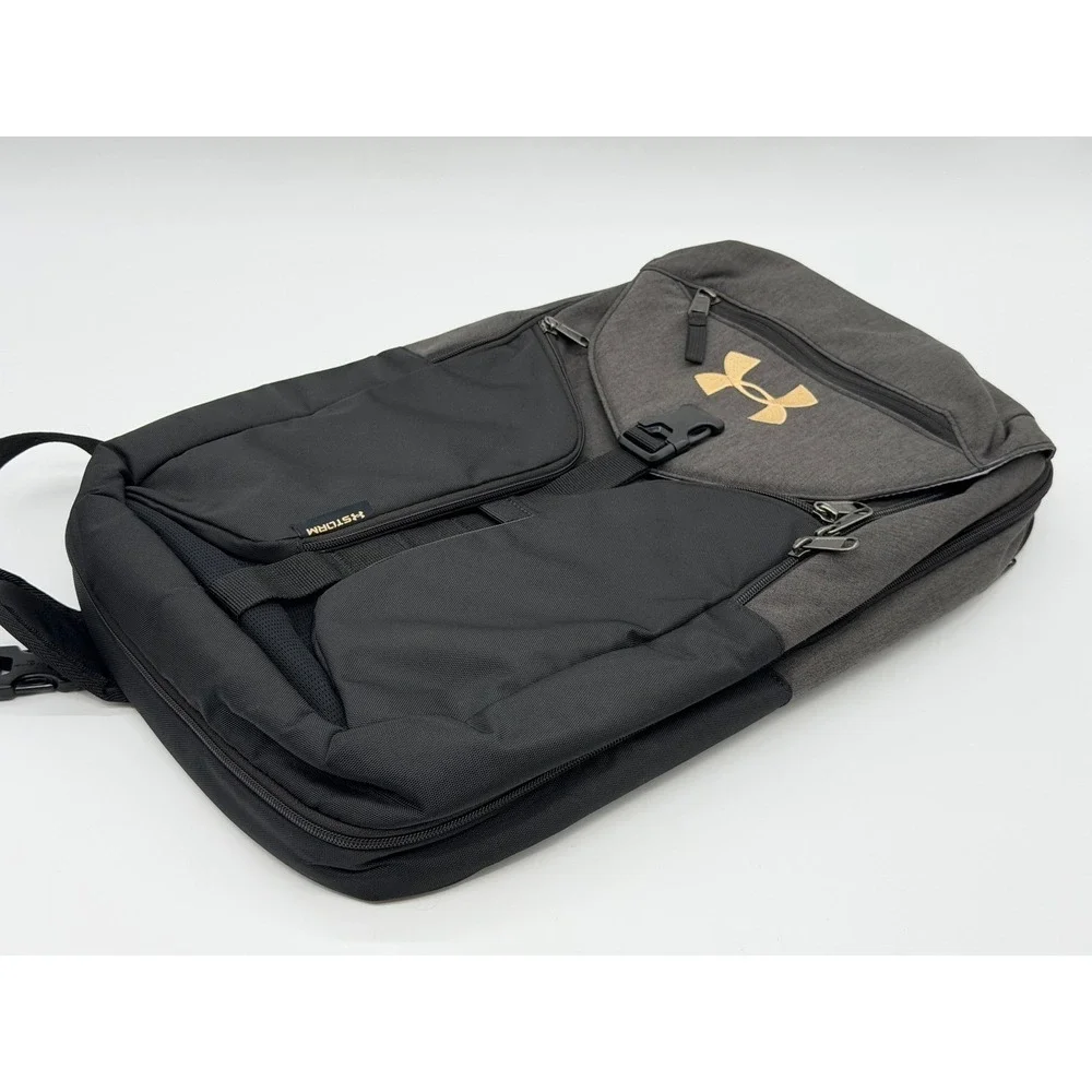 Under Armour Compel Storm Sling Backpack Gray Black Crossbody Laptop Sport Bag